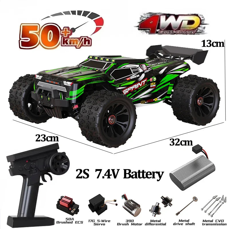 9522PRO 1:16 RC Car - 85KM/H Brushless 4WD Off-Road Drift Racing Truck with LED Lights, Professional High-Speed Remote Control Car