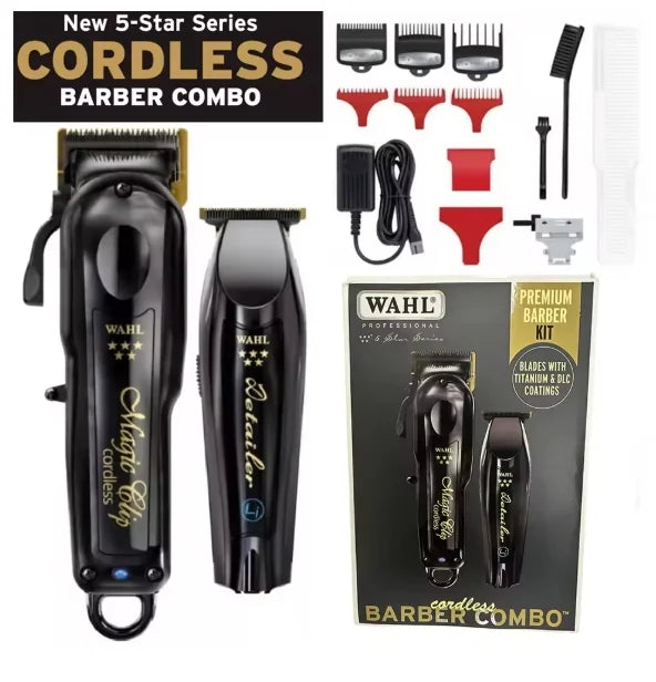 Professional Wahl Vapor 8148 Magic Clip Andis Baber Combo Gold Cordless Hair Clipper&Hair Trimmer&Foil Shaver For Stylists