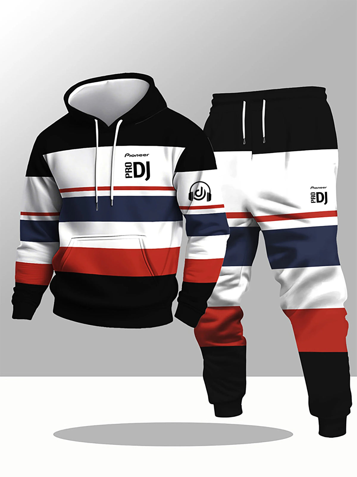 2026 Autumn/Winter New Men's Hoodie Set Y2K Fashion Warm Hoodie+sweatpants 2-piece Set Casual Loose Sportswear Set