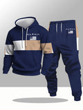 2026 Autumn/Winter New Men's Hoodie Set Y2K Fashion Warm Hoodie+sweatpants 2-piece Set Casual Loose Sportswear Set