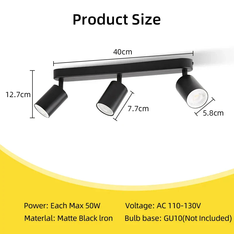 DecorBites™ LED Adjustable Spotlights for Bedroom, Corridor, Shop - GU10 Bulb Replacement Lighting