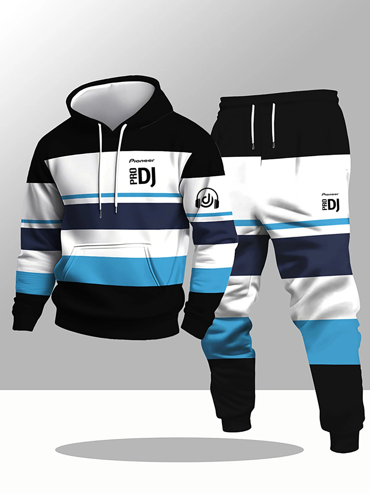 2026 Autumn/Winter New Men's Hoodie Set Y2K Fashion Warm Hoodie+sweatpants 2-piece Set Casual Loose Sportswear Set