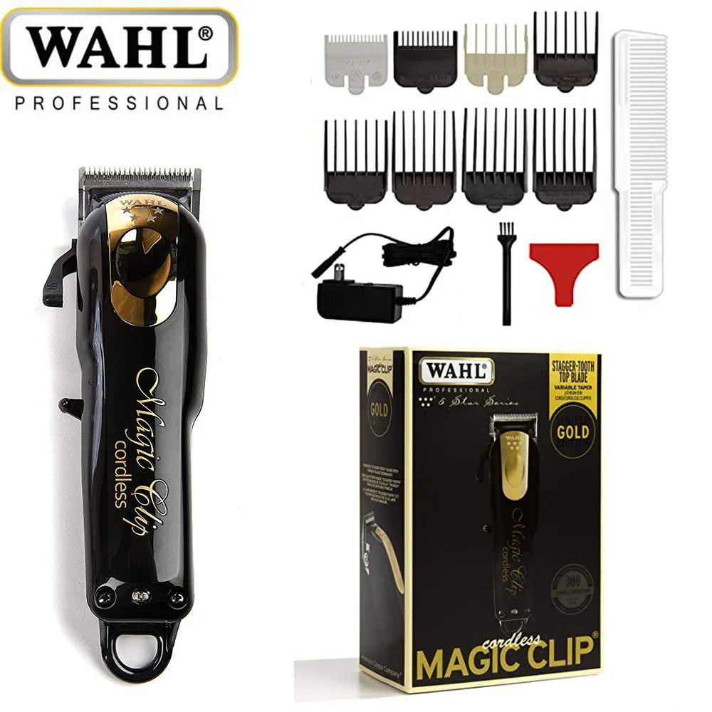 Professional Wahl Vapor 8148 Magic Clip Andis Baber Combo Gold Cordless Hair Clipper&Hair Trimmer&Foil Shaver For Stylists