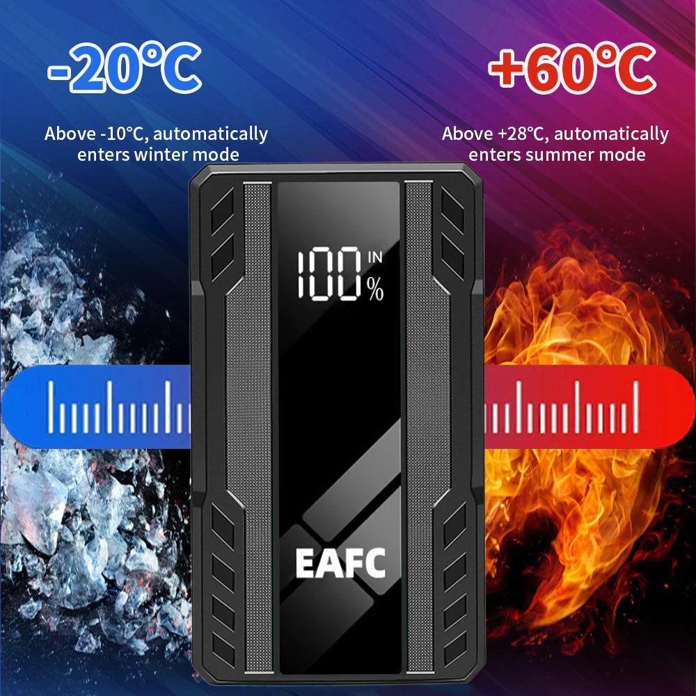 EAFC 1000A Car Jump StarterPower Bank 6400mAh Portable   Emergency Battery Booster Starting Charger SOS Flashlight  PowerBank