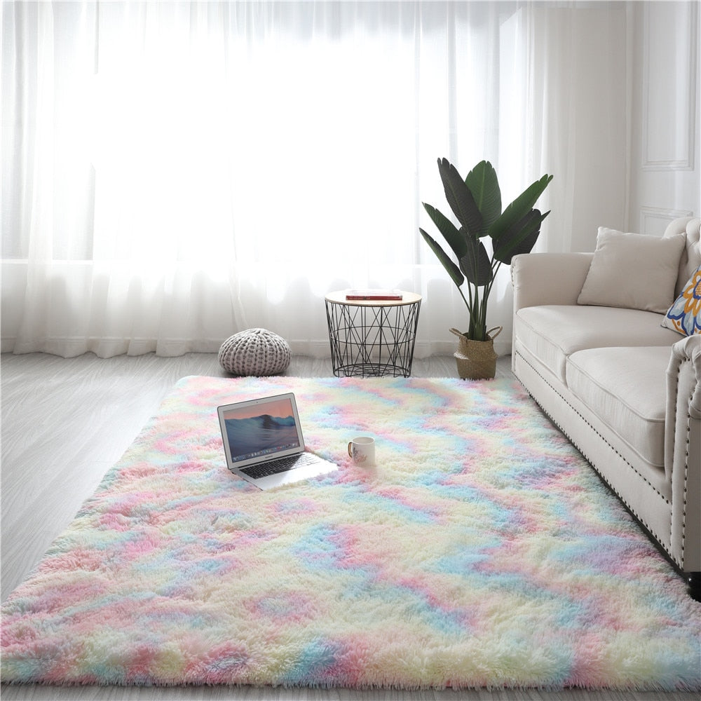 Plush Carpet: Thick, Anti-Slip, and Soft Rugs for Modern Living Room and Bedroom Decoration