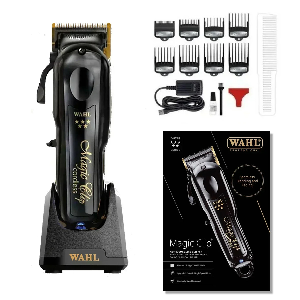 Wahl 5 Star Professional Magic Clip Legend Senior Cordless Hair Clipper Trimmer Vanish Shaver for Barbers Stylists