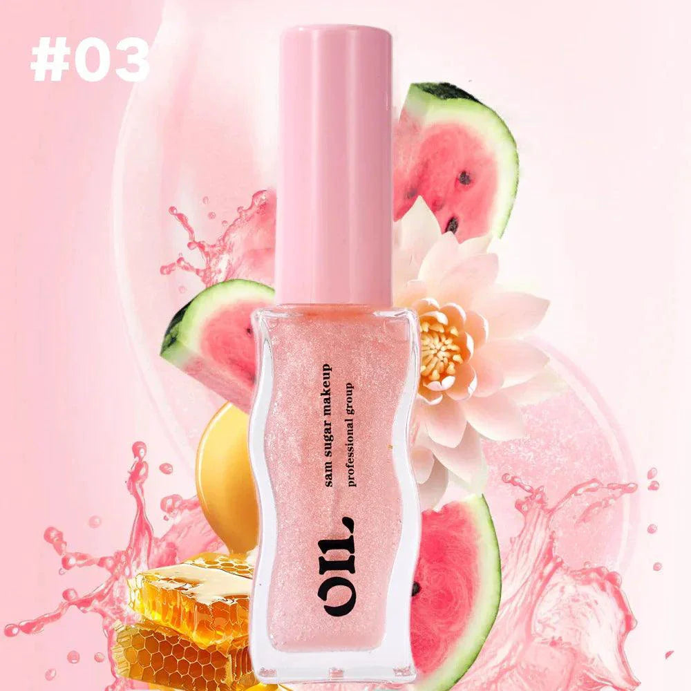 Fruit Honey Essence Lip Oil Strawberry Tinted Waterproof Moisturizing Lip Gloss 8ML