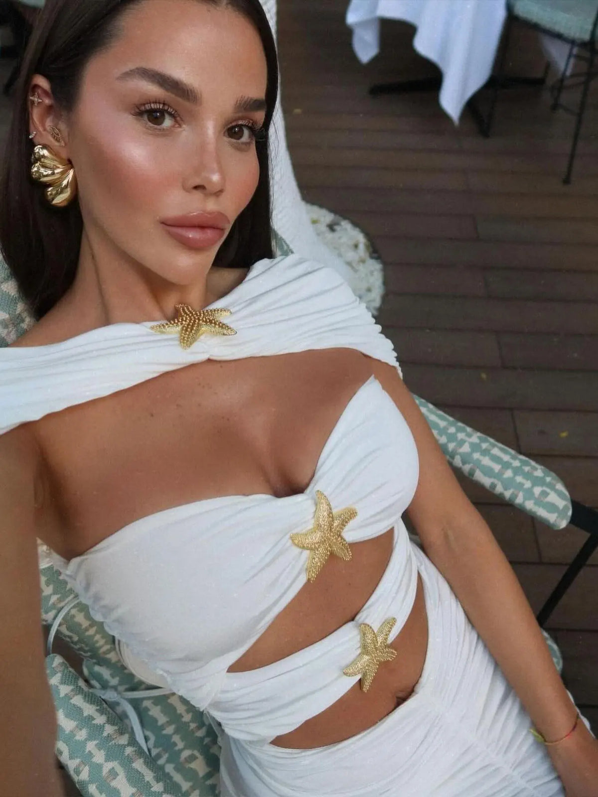 Skirt Cut Out Bikini Set