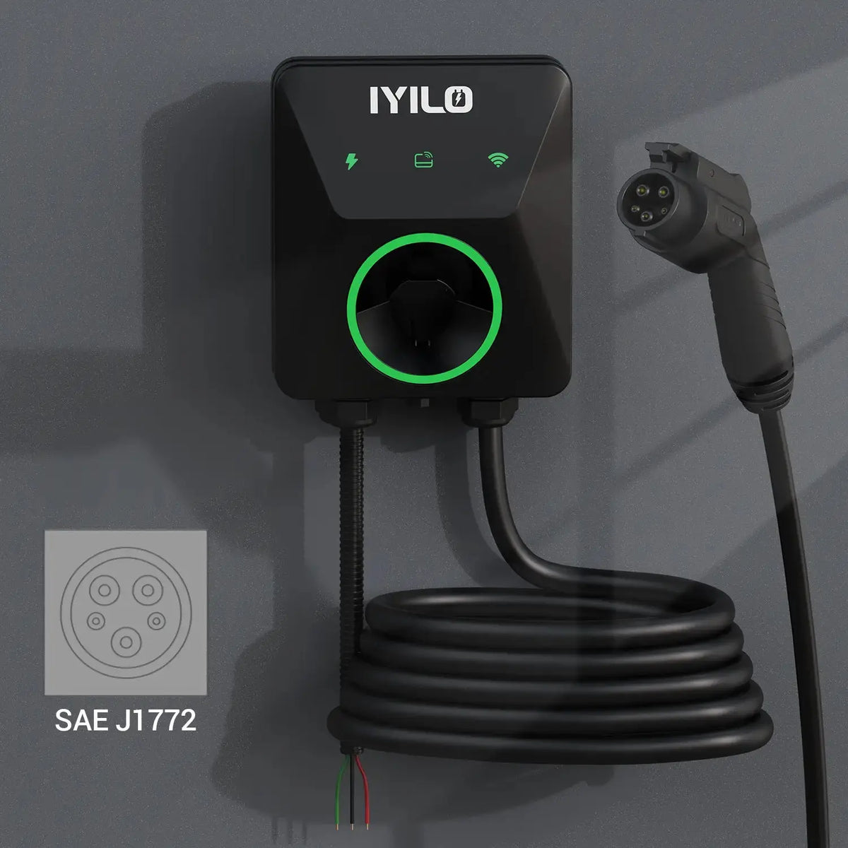 IYILO Level 2 Charger J1772 Wall-mounted Hardwired - 48A