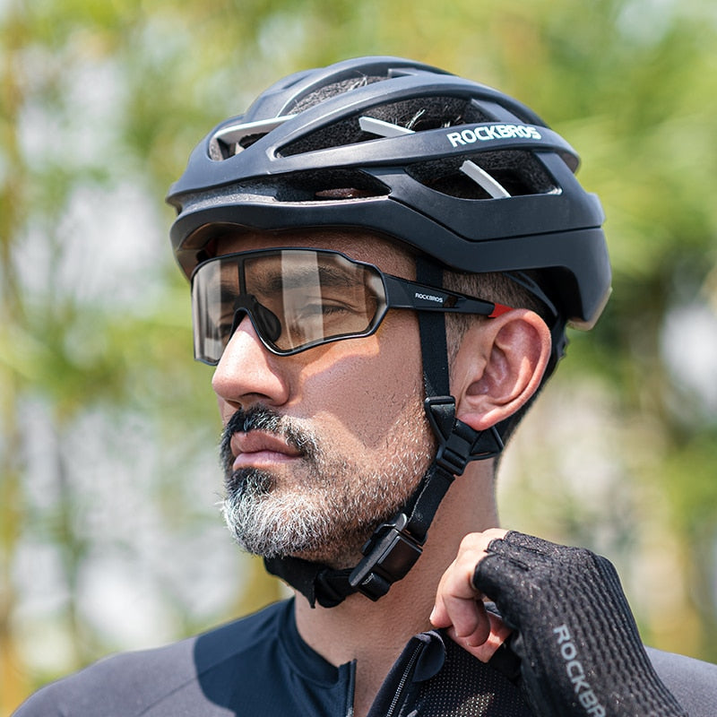 Photochromic Polarized Sunglasses for Men and Women - Cycling Glasses for Outdoor Sports, Hiking, and Biking with Inner Frame
