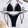 Lace Trim Tie Bow Bikini