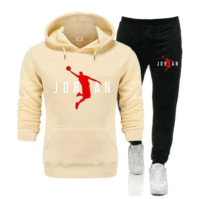 2025 Fall Winter Men's Tracksuit Hoodie Pants 2Pcs Sets Suit Leisure Sweatshirts Sweatpants Fashion Trends Brand Clothing S-3XL