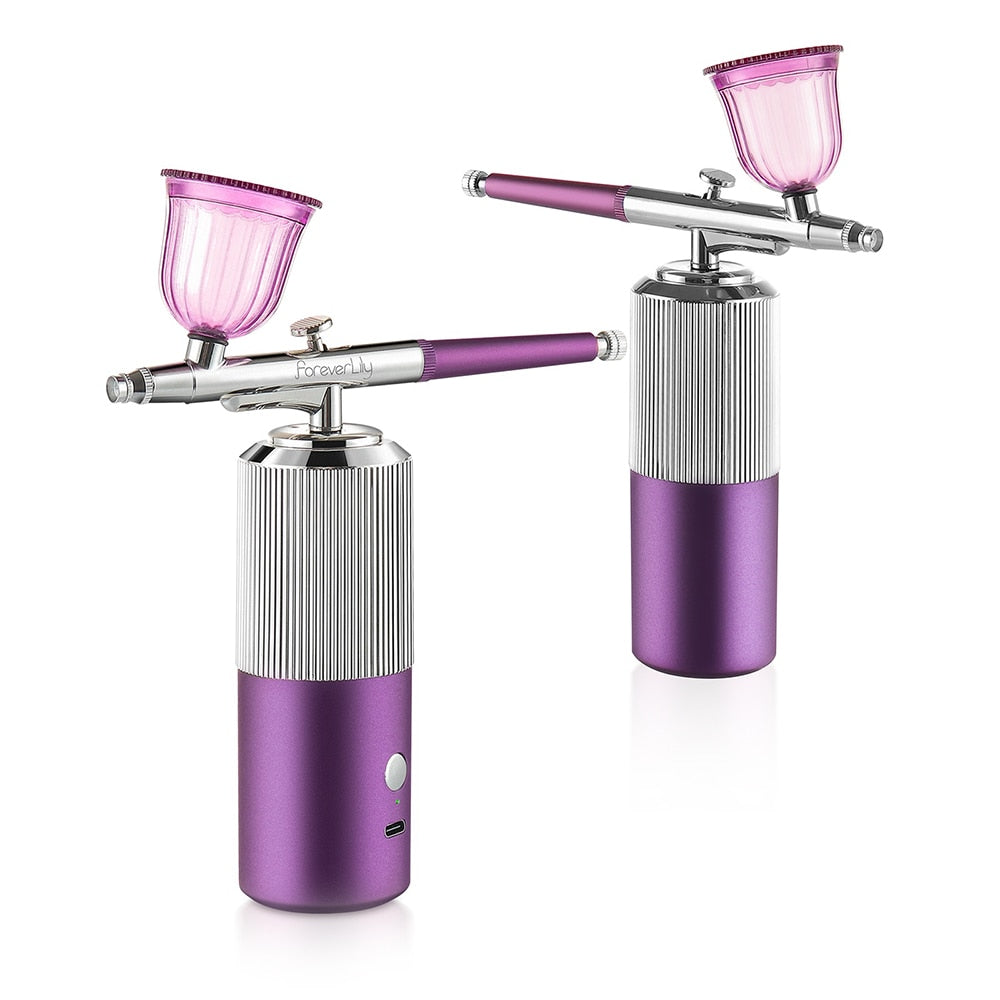 Top 0.3mm Mini Air Compressor Kit Air-Brush Paint Spray Gun Airbrush For Nail Art Tattoo Craft Cake Nano Fog Mist Sprayer