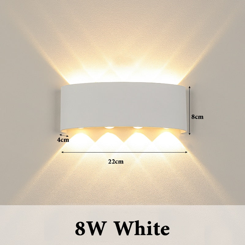 Contemporary LED Wall Lamp: Waterproof IP65, Ideal for Bathroom and Outdoor Lighting, Available in 4W, 6W, and 8W, Suitable for 110V and 220V Power Supply