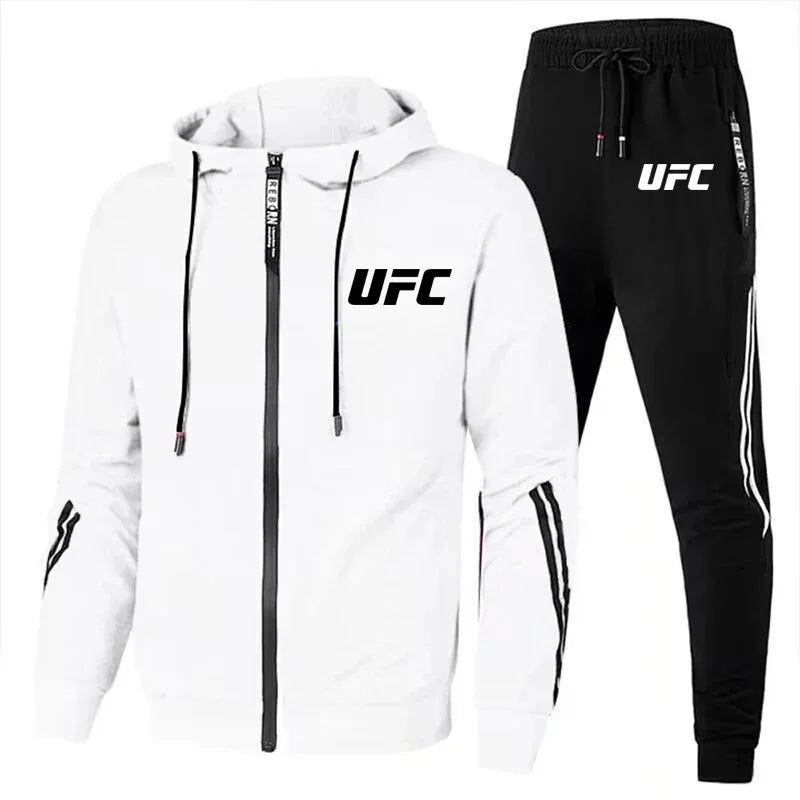 2025 Autumn Men's Casual Sportswear Set, New Fashion UFC Pants and Jackets, Outdoor Motorcycle Comfort Men's Sportswear Set