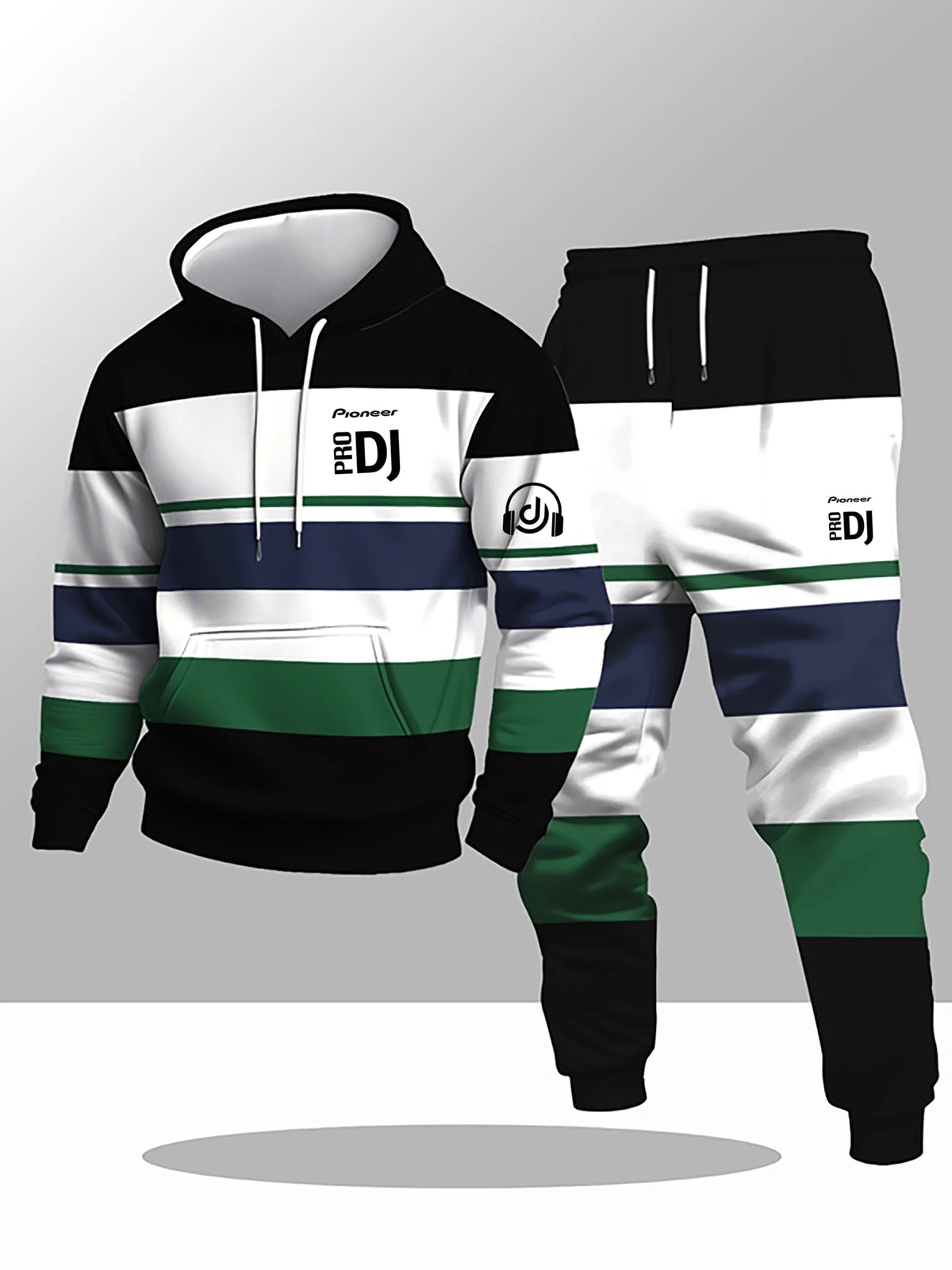 2026 Autumn/Winter New Men's Hoodie Set Y2K Fashion Warm Hoodie+sweatpants 2-piece Set Casual Loose Sportswear Set