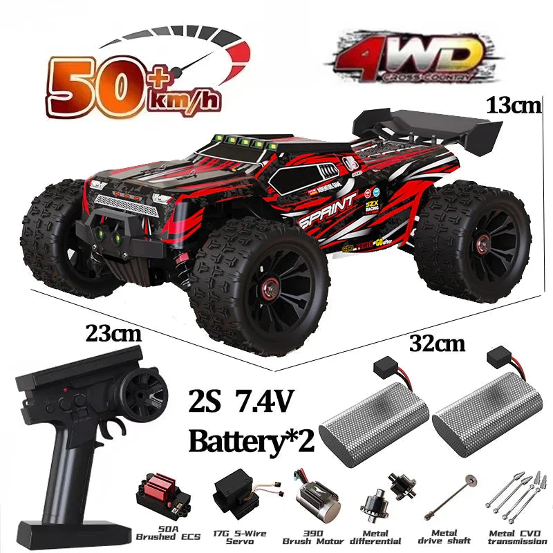 9522PRO 1:16 RC Car - 85KM/H Brushless 4WD Off-Road Drift Racing Truck with LED Lights, Professional High-Speed Remote Control Car