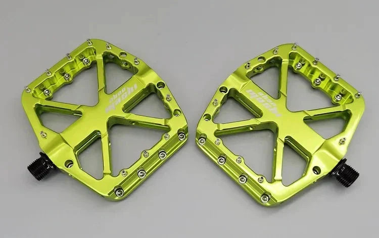 2025 New Bike Pedals  MTB Mountain Road Flat Non-slip CNC 3 Sealed Bearings Green Bicycle Pedals Route Cycling Accessories