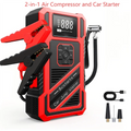 Portable 150PSI air pump, emergency car jump starter, power bank, LED lighting, air compressor,car starter suitable for all cars