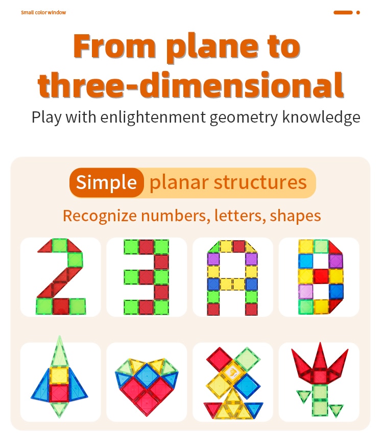 1Set Magnetic Designer Construction Set Model & Building Toy DIY Magnetic Blocks Tiles Montessori Educational Toys For Kids Gift