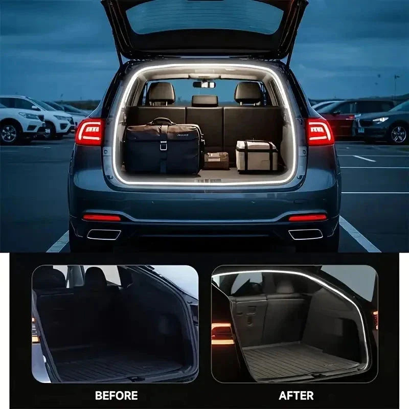 LED Car Trunk Light Strip – Automatic Sensor Ambient Light Bar, Waterproof Hidden Installation, Auto Interior Decor Accessory