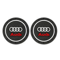 2PCS Car Cup Holder Coasters for Audi – Anti-Slip Silicone Pad, Waterproof Drink Bottle Mat for A1 A3 A4 A5 A6 A7 A8 Q2 Q3 Q5 Q7 S Series