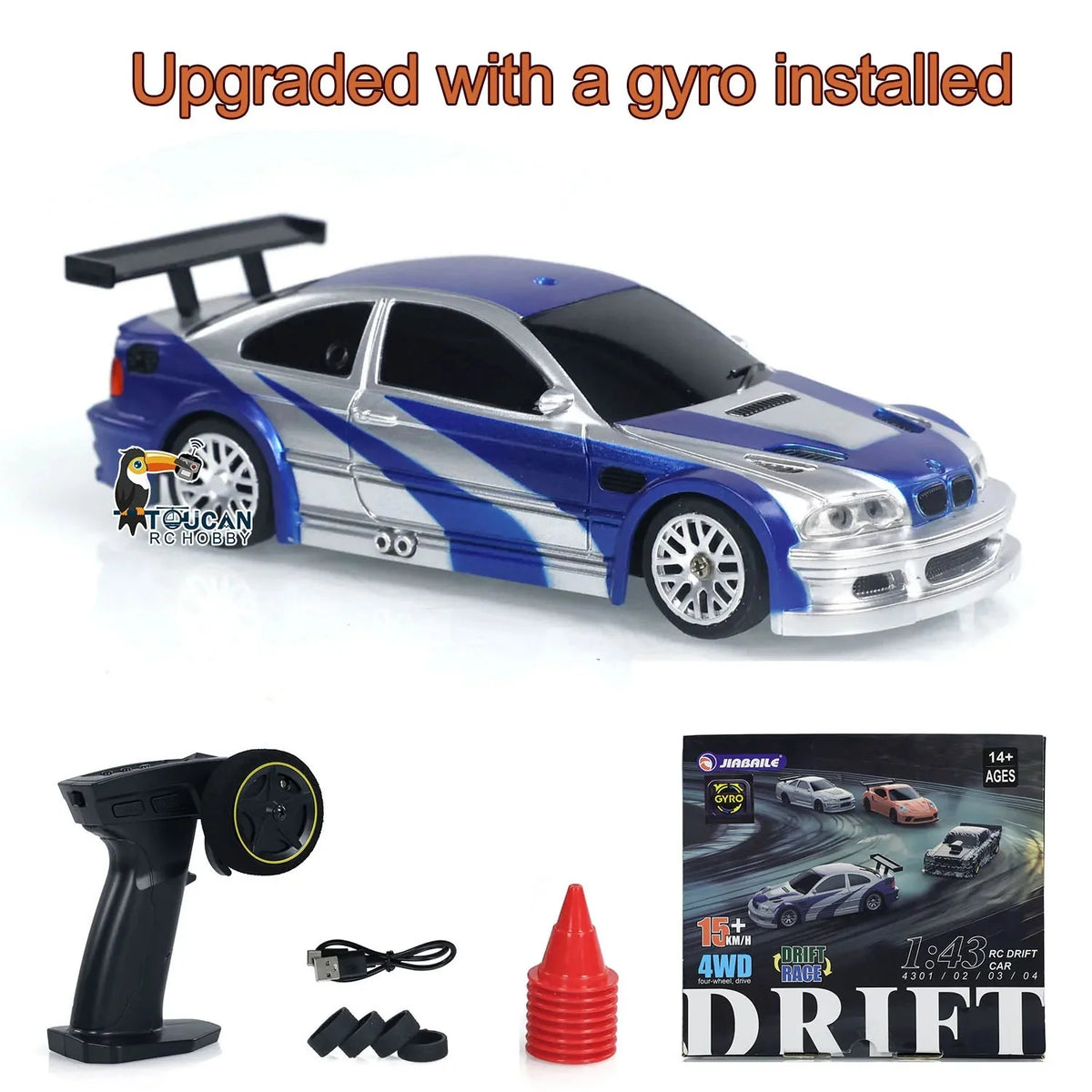 New RC Drift Car Upgraded Gyro 1/43 Racing RTR 4WD Four-wheel Drive High Speed Radio Control Model 2.4g Drift Race Car Mini Gift