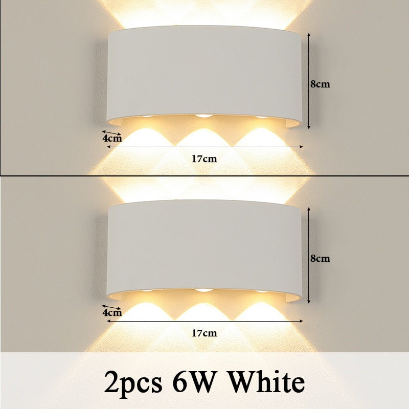 Contemporary LED Wall Lamp: Waterproof IP65, Ideal for Bathroom and Outdoor Lighting, Available in 4W, 6W, and 8W, Suitable for 110V and 220V Power Supply