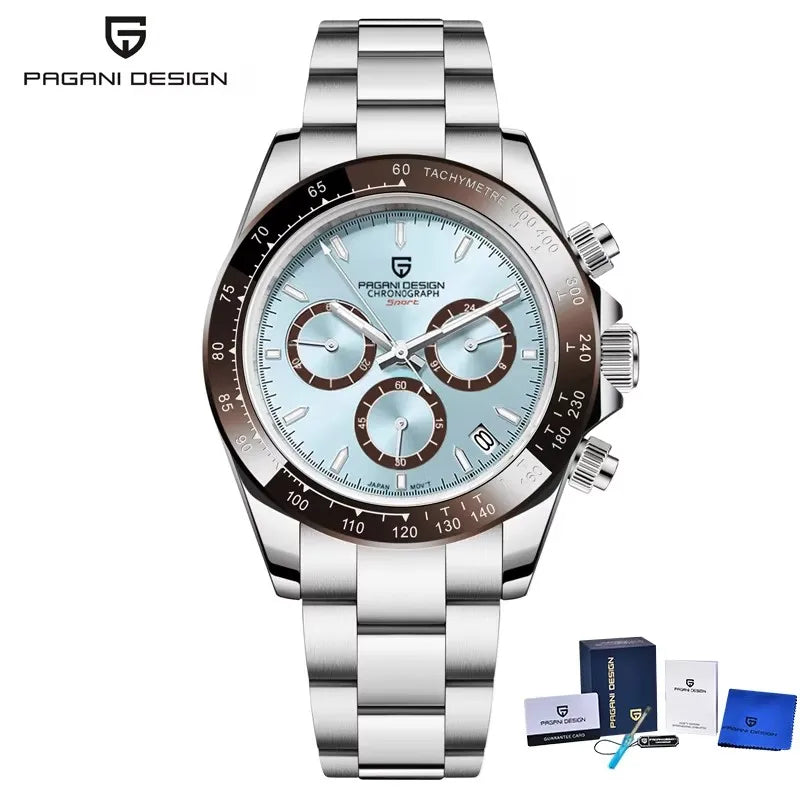2026 New PAGANI Design Top Brand Men's Sports Quartz Watches Sapphire Stainless Steel Waterproof Chronograph Luxury Reloj Hombre