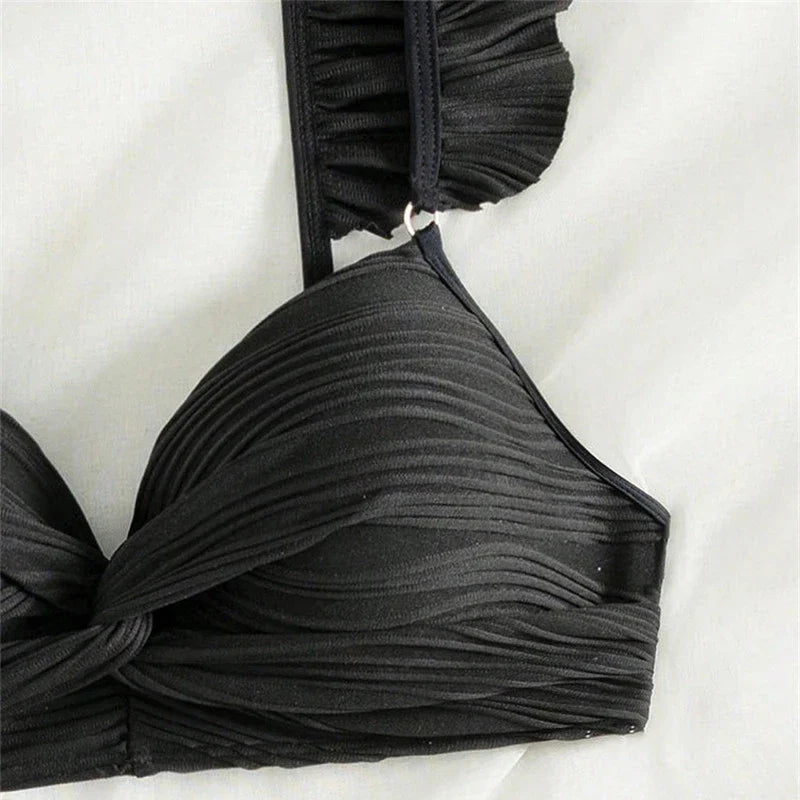 Ribbed High Waisted Bikini