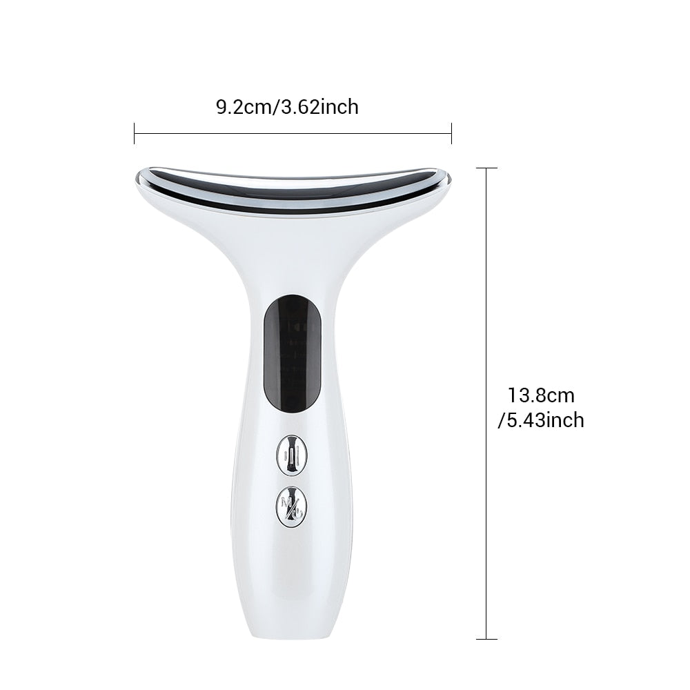 Heat EMS Face Neck Massager ION LED Photon Therapy Facial Lifting Beauty Devices Remove Double Chin Anti Wrinkle Skin Care Tools