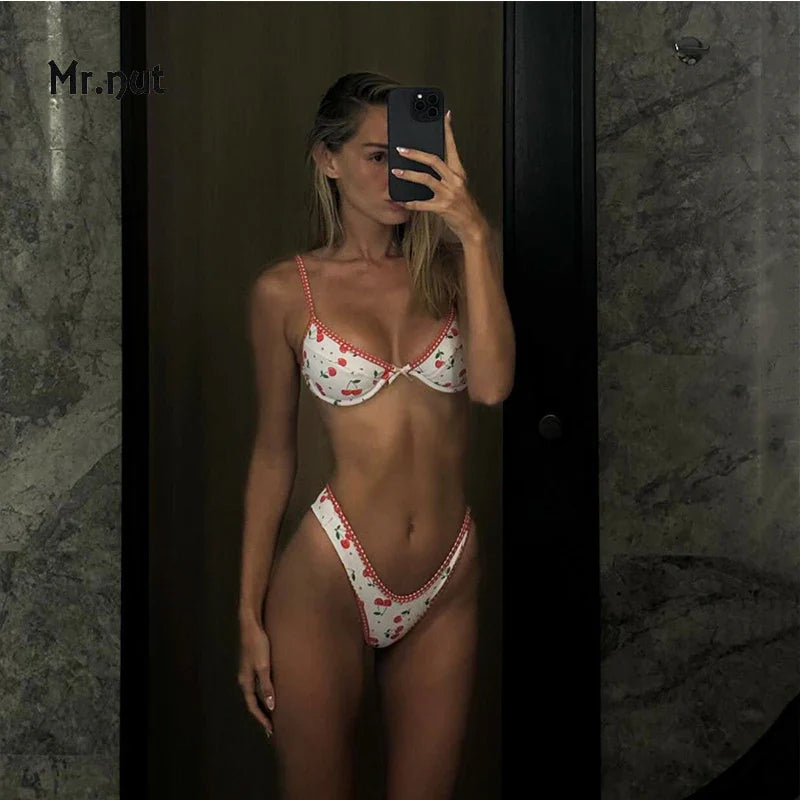 Cherry Print Bikini