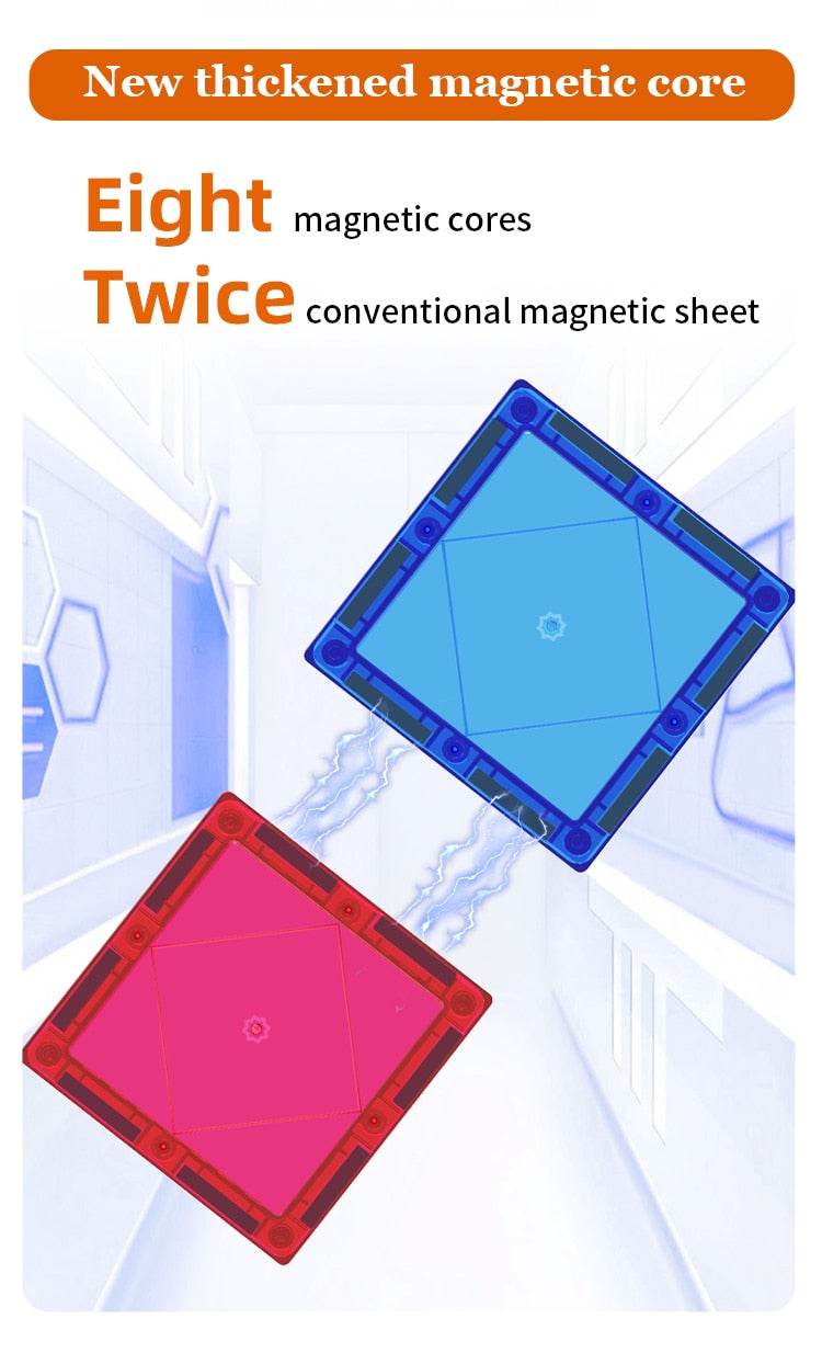 1Set Magnetic Designer Construction Set Model & Building Toy DIY Magnetic Blocks Tiles Montessori Educational Toys For Kids Gift
