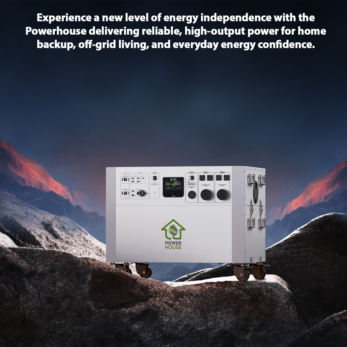 Nature’s Generator Powerhouse with Solar Panel and Transfer Switch