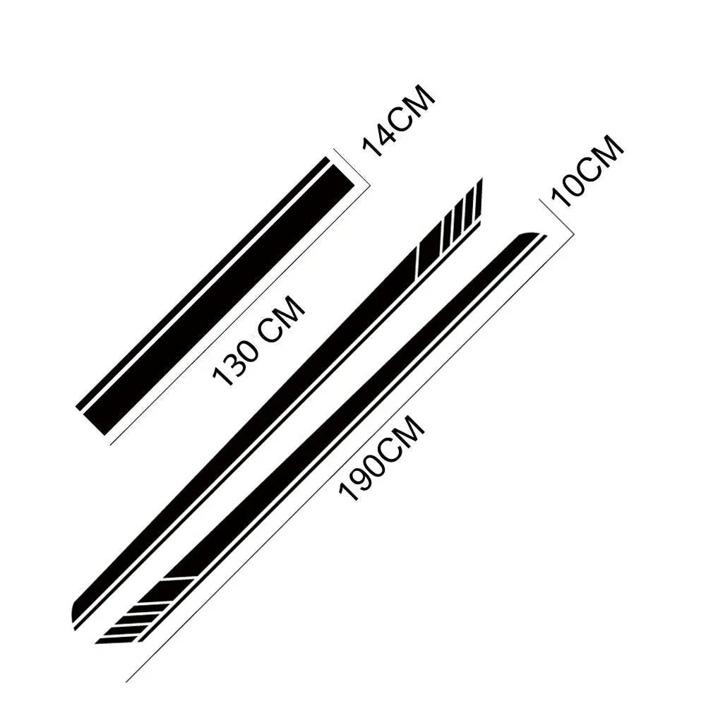 Universal Car Vinyl Bonnet Decal – Hood Racing Stripe Sticker for Audi, BMW, Mercedes, Toyota, VW, and More | Auto Tuning Accessories