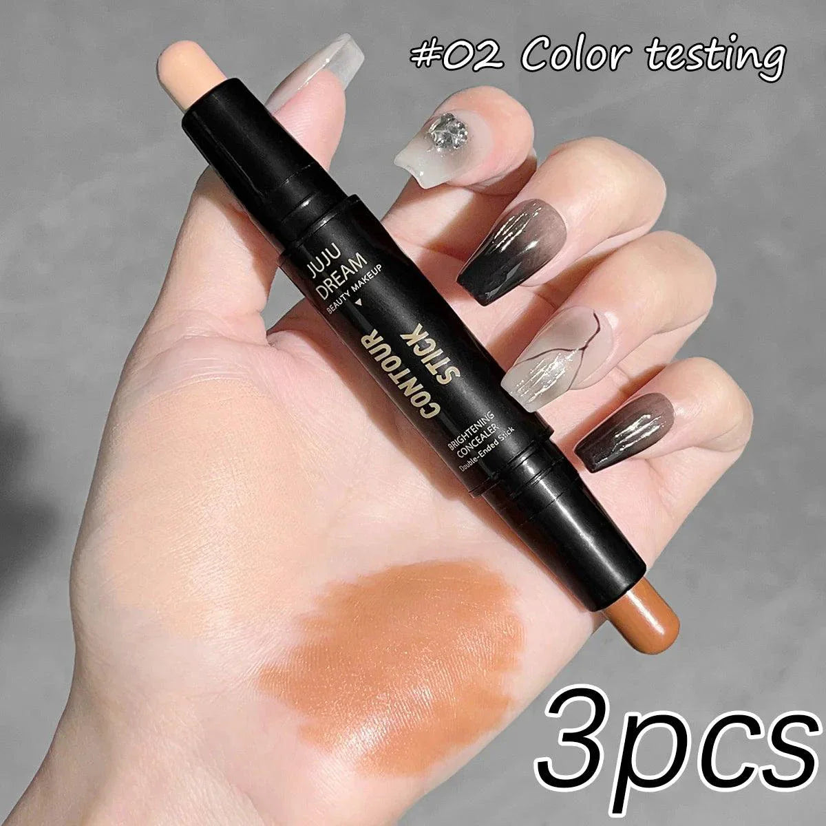 Double Ended Dual Purpose High Light Trimming Stick Three Dimensional Contour Nose Shadow Facial Shape Brighten and Trim