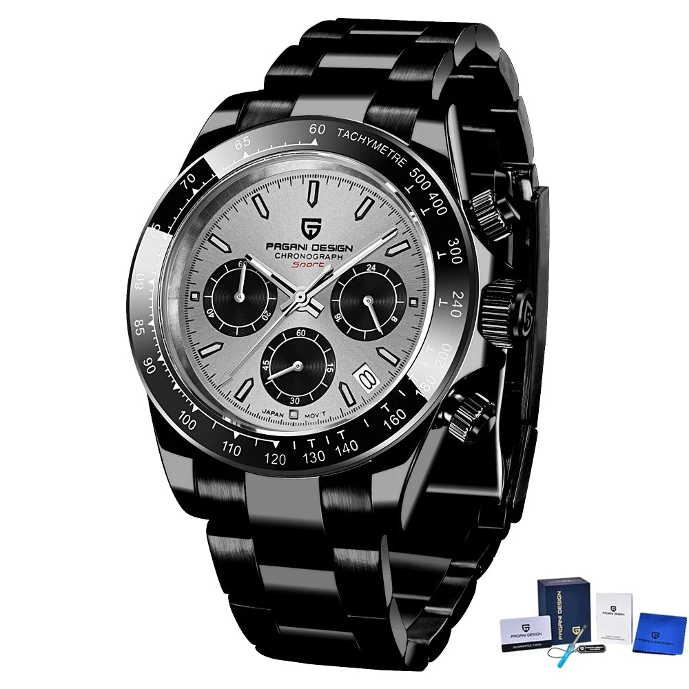 2026 New PAGANI Design Top Brand Men's Sports Quartz Watches Sapphire Stainless Steel Waterproof Chronograph Luxury Reloj Hombre