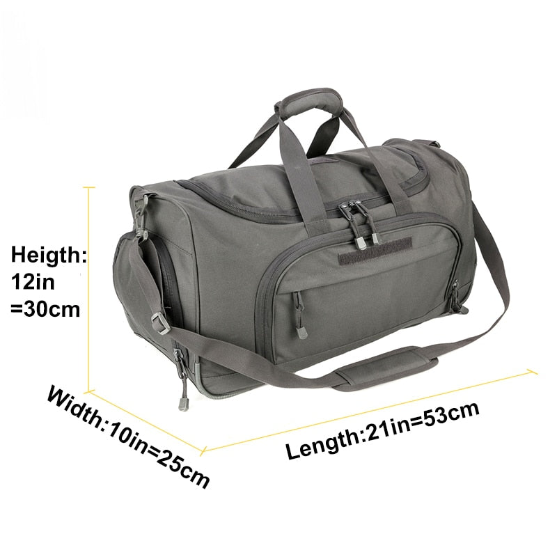 50L Travel Sports Bags Foldable Gym Bag Carry-on Luggage Duffle Bag With Shoes Compartment for Men Women 6 Colors