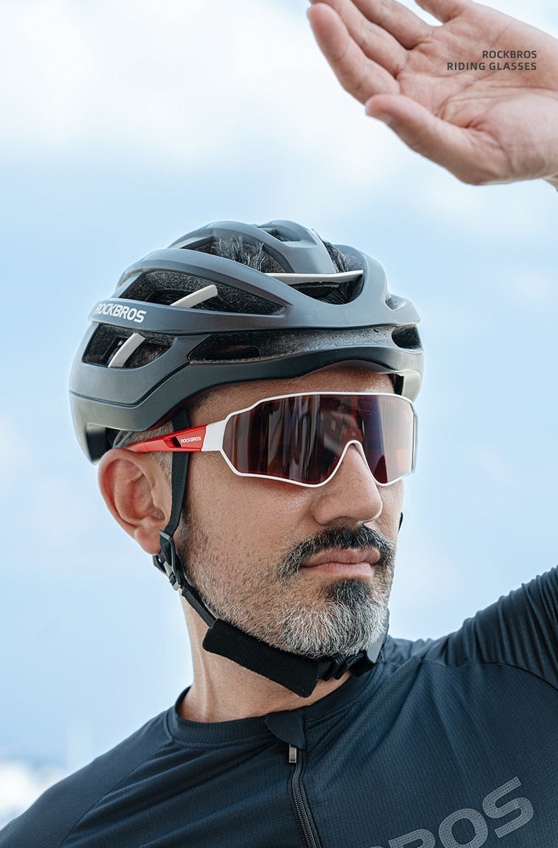 Photochromic Polarized Sunglasses for Men and Women - Cycling Glasses for Outdoor Sports, Hiking, and Biking with Inner Frame
