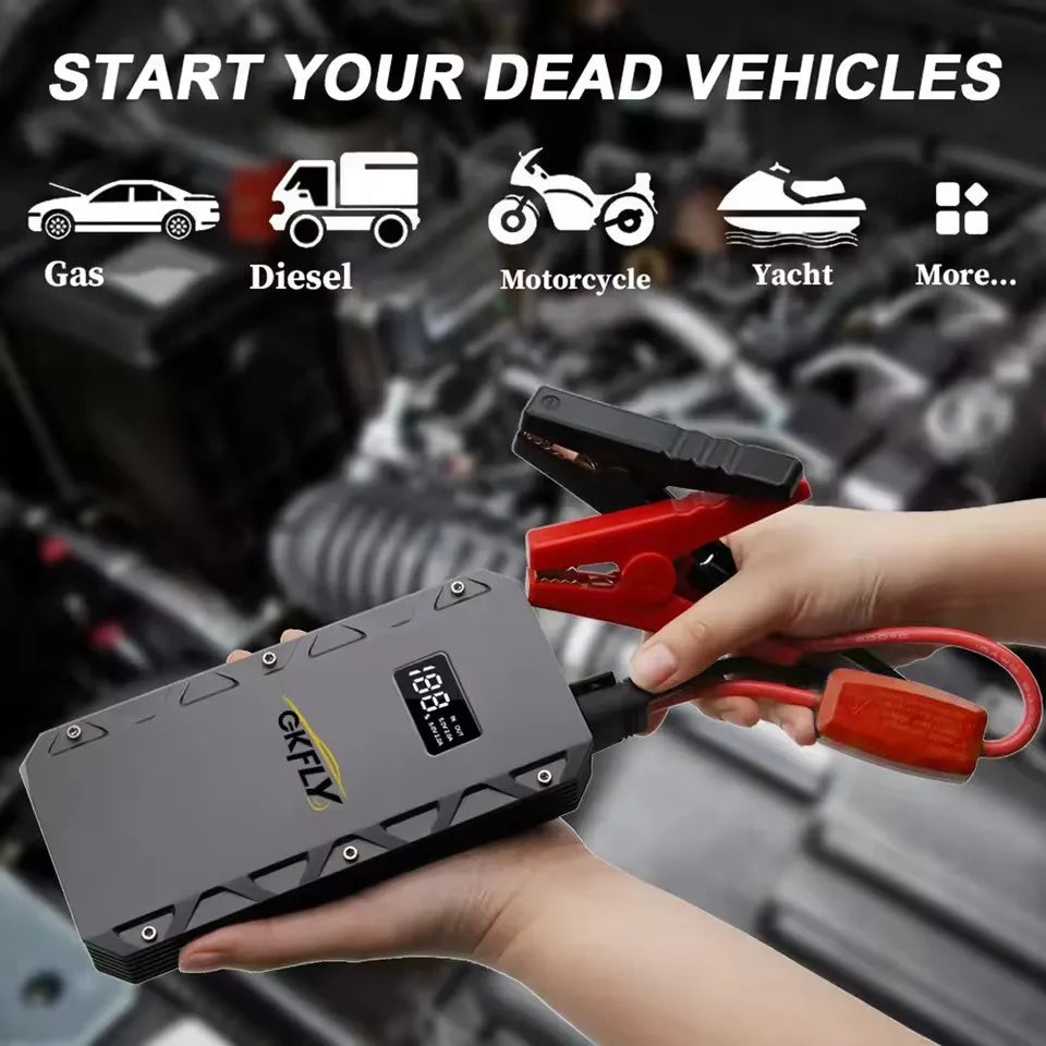 GKFLY 5000A 9000A Car Jump Starter Power Bank Portable Car Battery Starter Starting Device For 12V Car Emergency Booster Starter