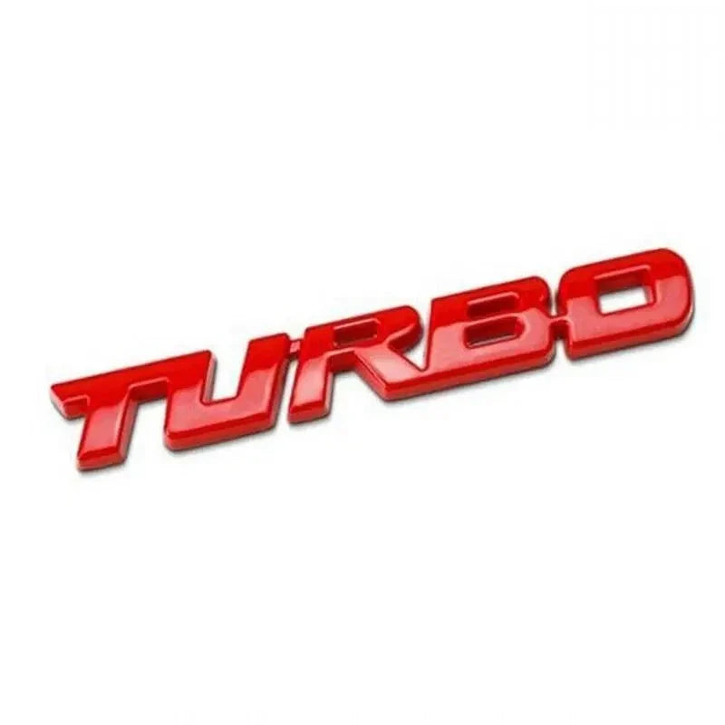 3D Turbocharged Metal Alloy Car Sticker – Universal Car Modification Badge & Decorative Emblem