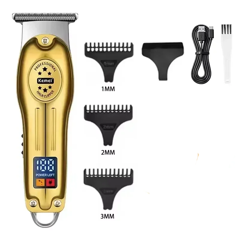 Hair Clipper Kemei KM-2628 KM-678 KM-2024 Professional Electric Beard Clipper Rechargeable Men's Shaver Hair Trimmer Kit Men