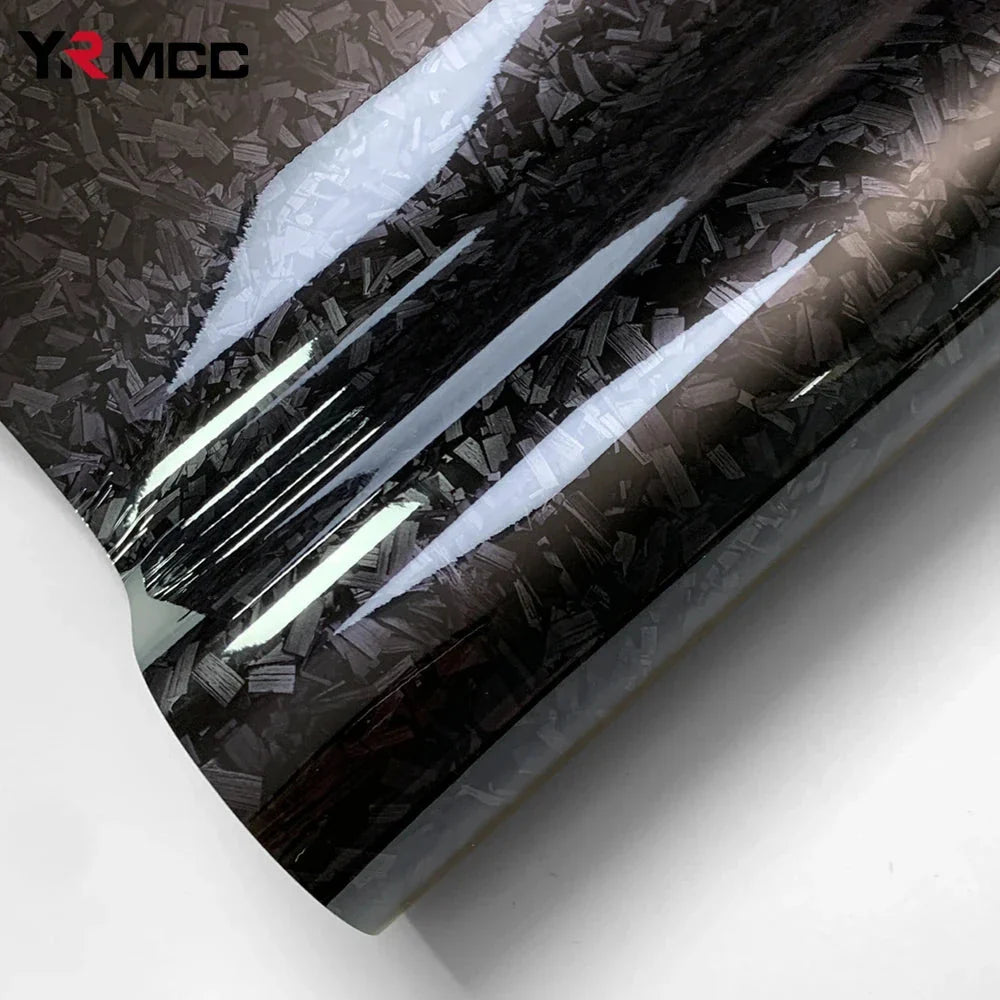 Glossy Black Carbon Fiber Vinyl Wrap Film – 3M Waterproof Car Sticker for DIY Auto Decoration & Protection