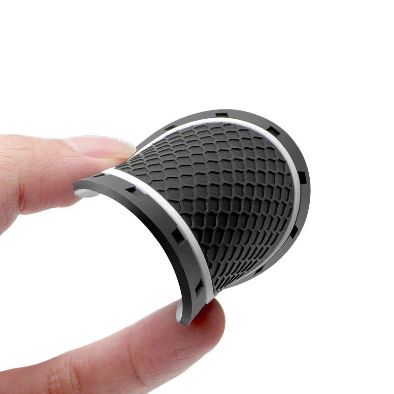 2PCS Car Cup Holder Coasters for Audi – Anti-Slip Silicone Pad, Waterproof Drink Bottle Mat for A1 A3 A4 A5 A6 A7 A8 Q2 Q3 Q5 Q7 S Series