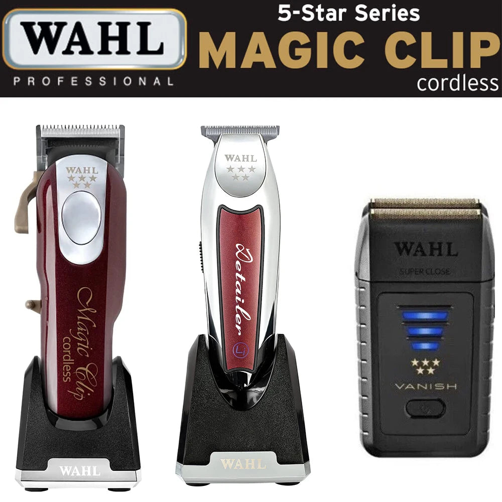 Professional Wahl Vapor 8148 Magic Clip Andis Baber Combo Gold Cordless Hair Clipper&Hair Trimmer&Foil Shaver For Stylists