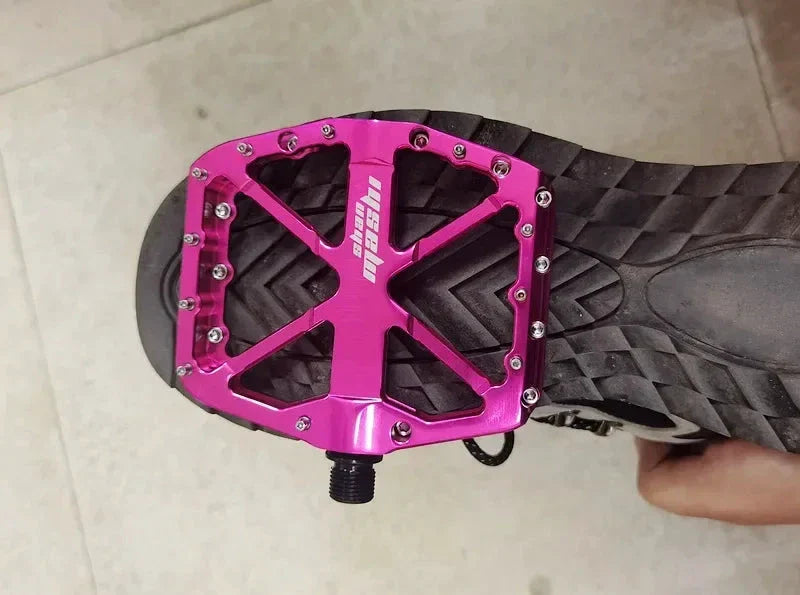 2025 New Bike Pedals  MTB Mountain Road Flat Non-slip CNC 3 Sealed Bearings Green Bicycle Pedals Route Cycling Accessories
