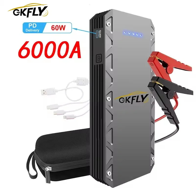 GKFLY 5000A 9000A Car Jump Starter Power Bank Portable Car Battery Starter Starting Device For 12V Car Emergency Booster Starter