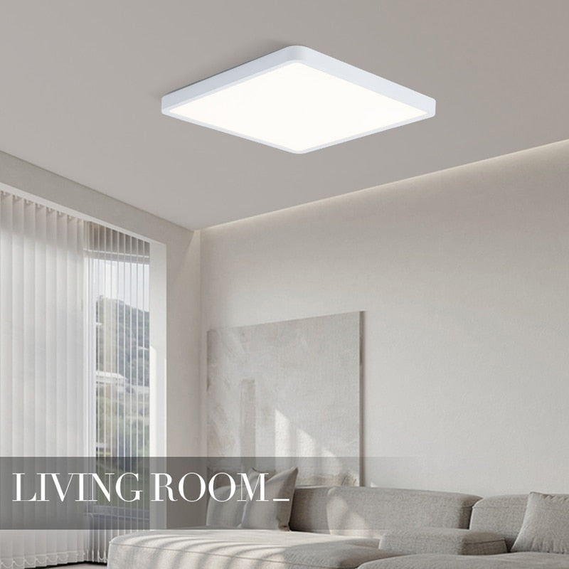 Square LED Ceiling Lamp - Bedroom Lighting in Neutral White, Cold White, and Warm White - 48W, 36W, 24W, 18W Options for Living Room Brilliance