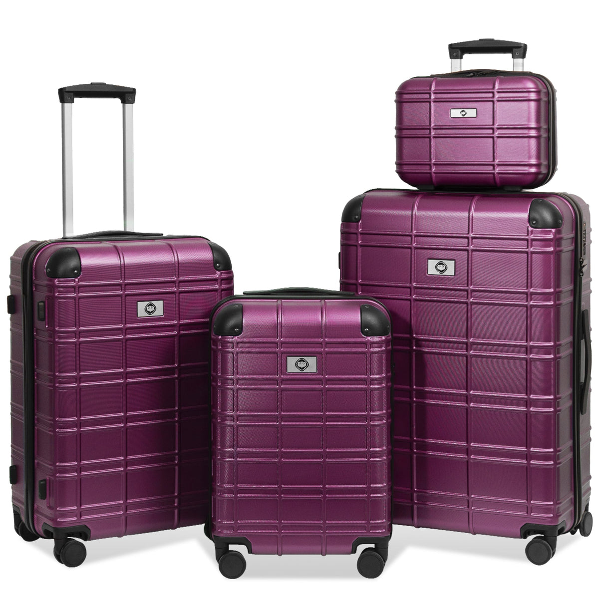 Luggage Sets ABS+PC Hardshell 4pcs Spinner Wheels with TSA Lock