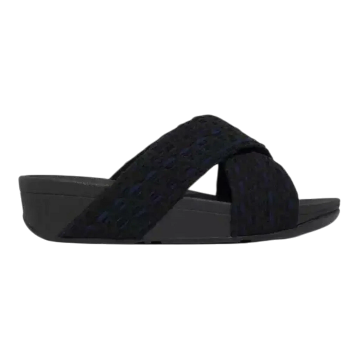 FitFlop Lulu Women Sandals Black Mix Geo-Webbing